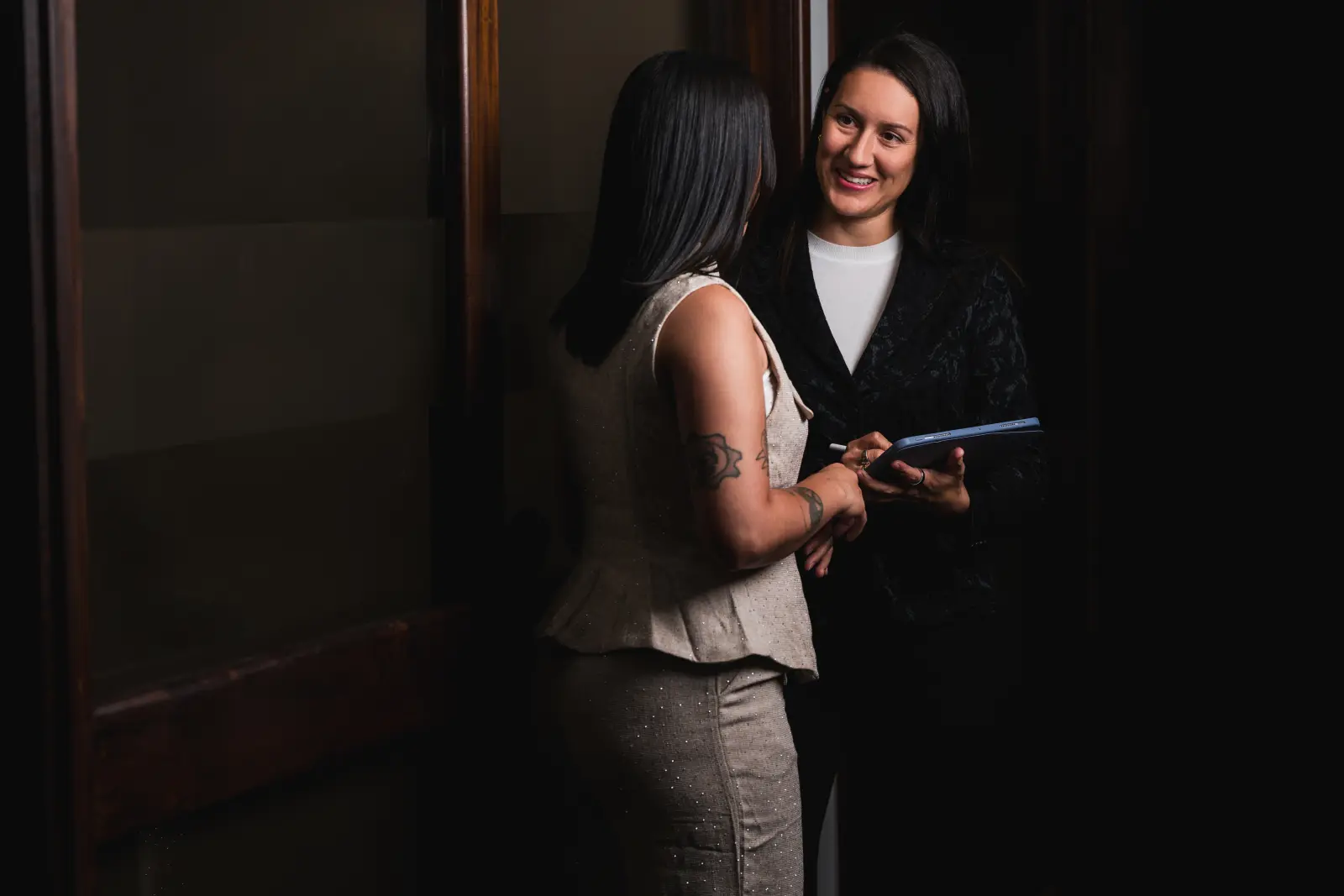 Expert Radiology team members collaborating during a live conversation